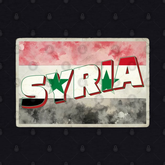 Syria Vintage style retro souvenir by DesignerPropo